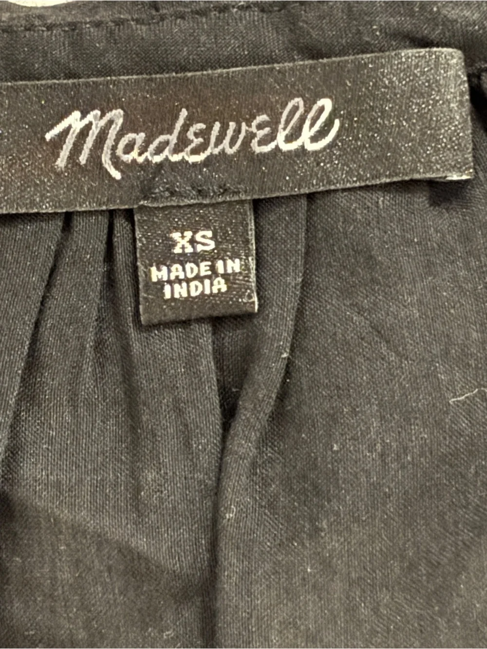 NWOT Madewell The Blaire Top, size XS Jet Black